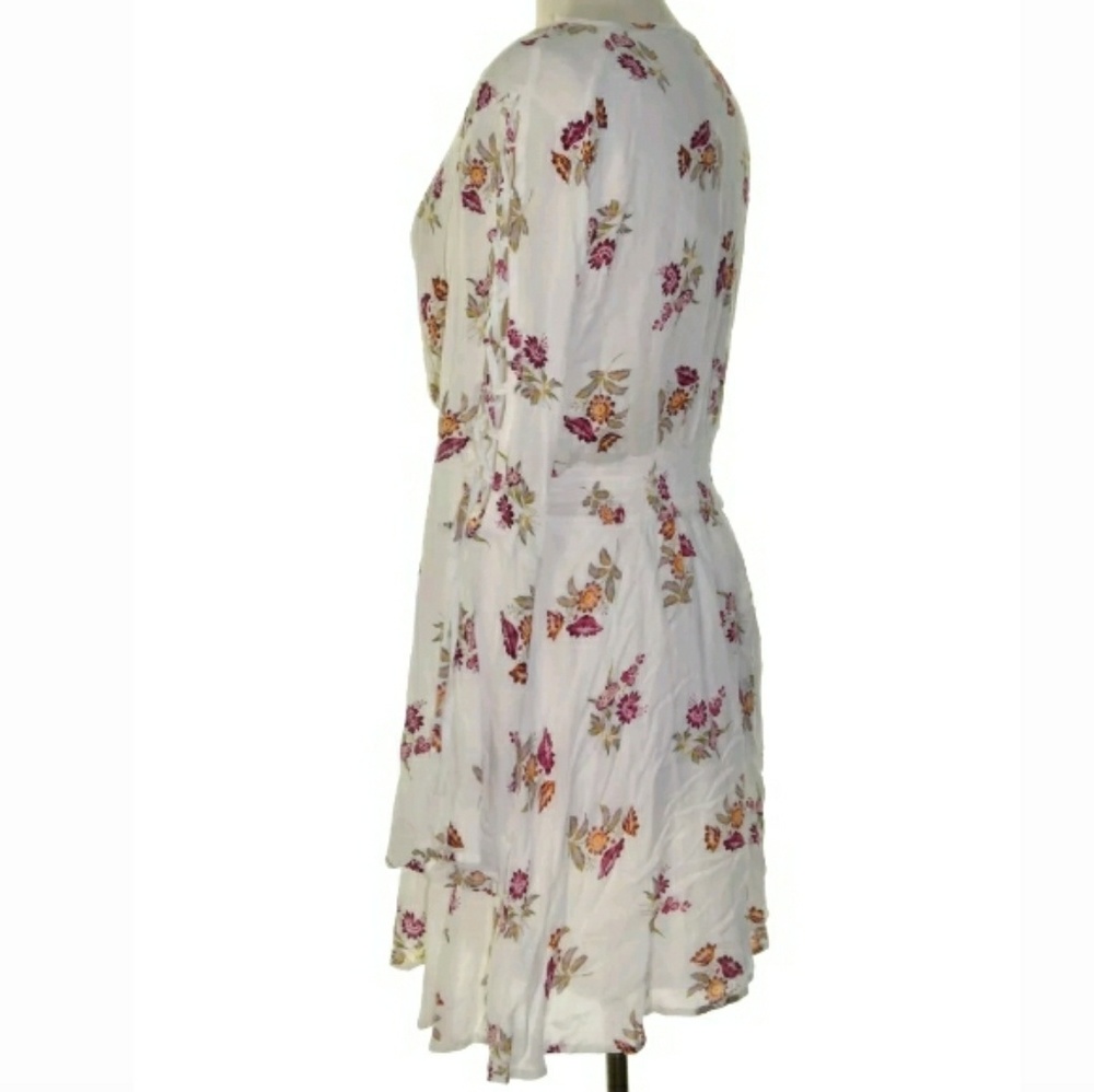 AMERICAN RAG WHITE PRINTED PEASANT DRESS - Picture 2 of 2